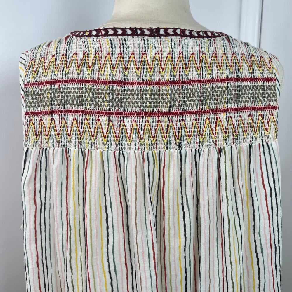 Sundance Women's Tunic Tank Top Rainbow Multicolor Floral Embroidered Size XL - Picture 10 of 16